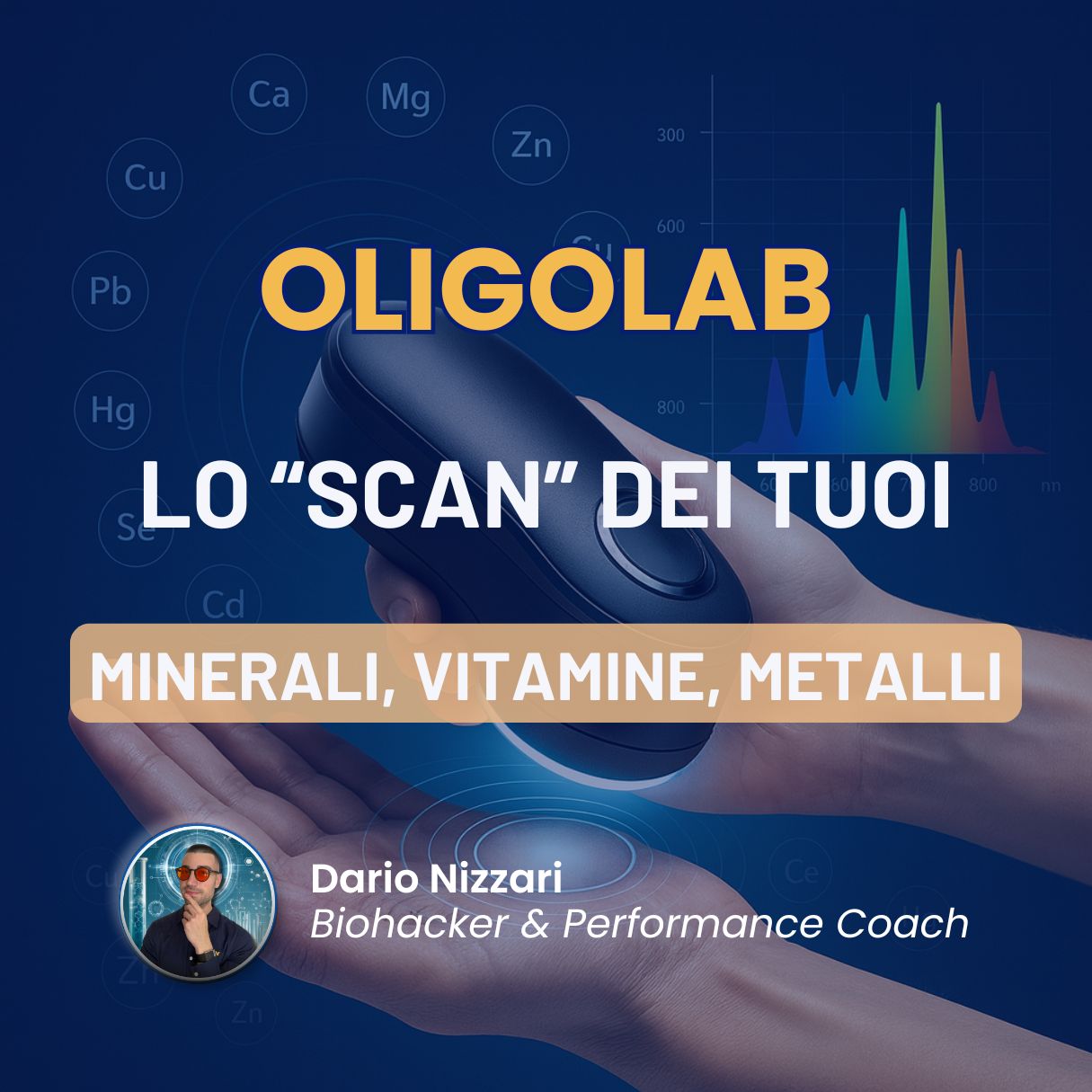 OligoLab: uno “scan” rapido dei tuoi minerali, vitamine, metalli e dello stress ossidativo, senza ago
